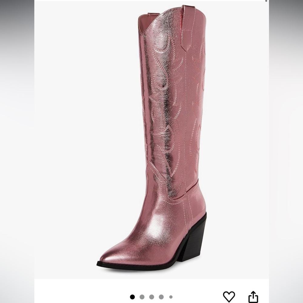 Pink Heeled Cowgirl Boots